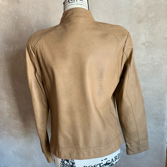 Tan Faux leather jacket - Picture 4 of 6